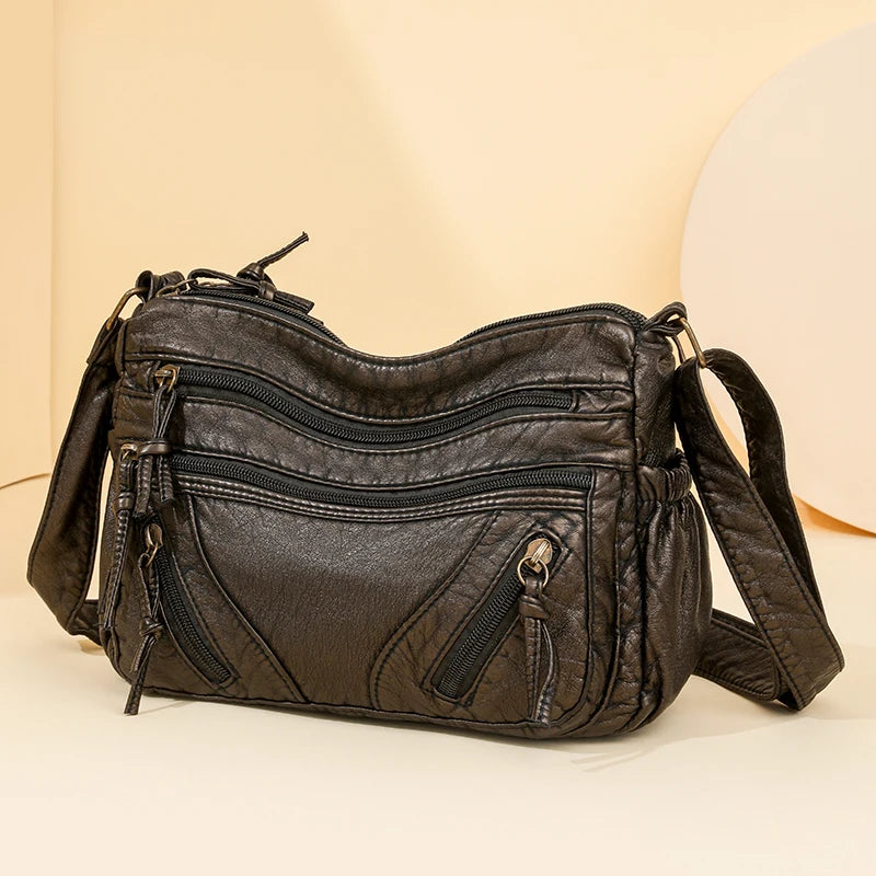 Sac à Main Femme Vintage – Tote Bandoulière en Similicuir Grande Capacité