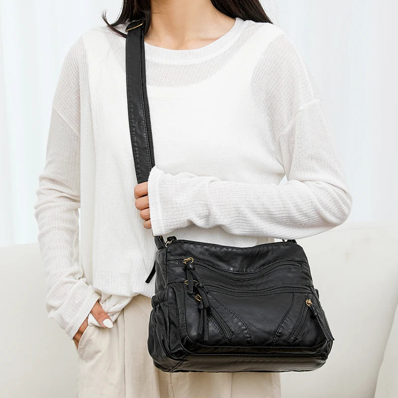 Sac à Main Femme Vintage – Tote Bandoulière en Similicuir Grande Capacité