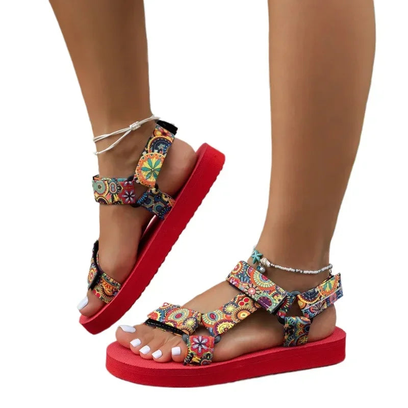 Lightweight Flat Sandals – Soft Sole Bohemian Shoes for Women