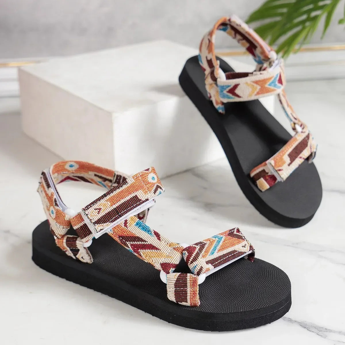 Lightweight Flat Sandals – Soft Sole Bohemian Shoes for Women