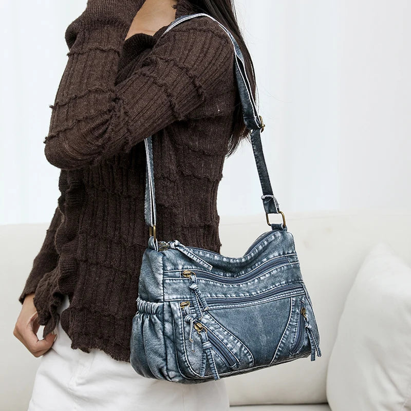 Sac à Main Femme Vintage – Tote Bandoulière en Similicuir Grande Capacité